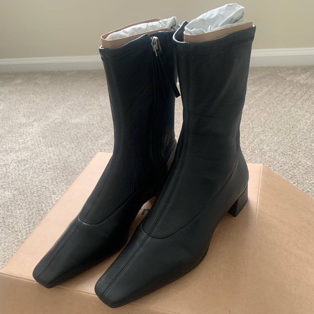 Reformation Rosina Leather Ankle Boots
